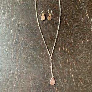 *SOLD* Holly Yashi Alma Earrings & Necklace Silver